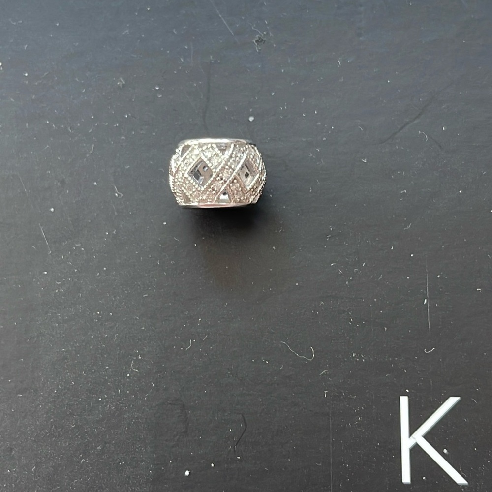 Charmed Memories woven bead with CZ stones compatible with Pandora